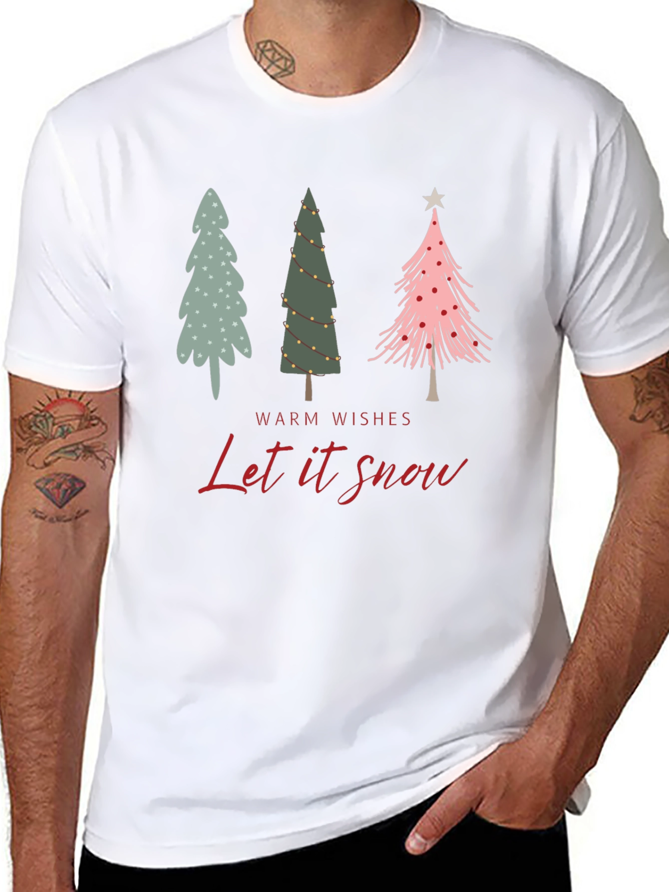 Warm Wishes Let it Snow Christmas T-Shirt