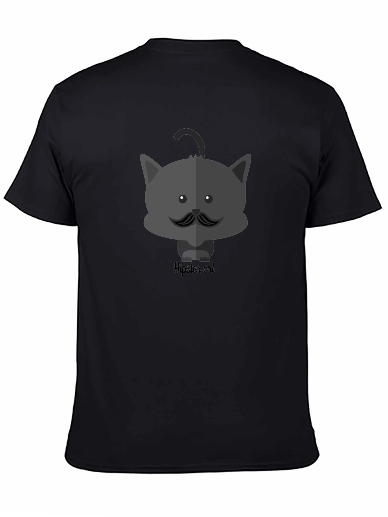 Hipster Cat Graphic Print T-Shirt