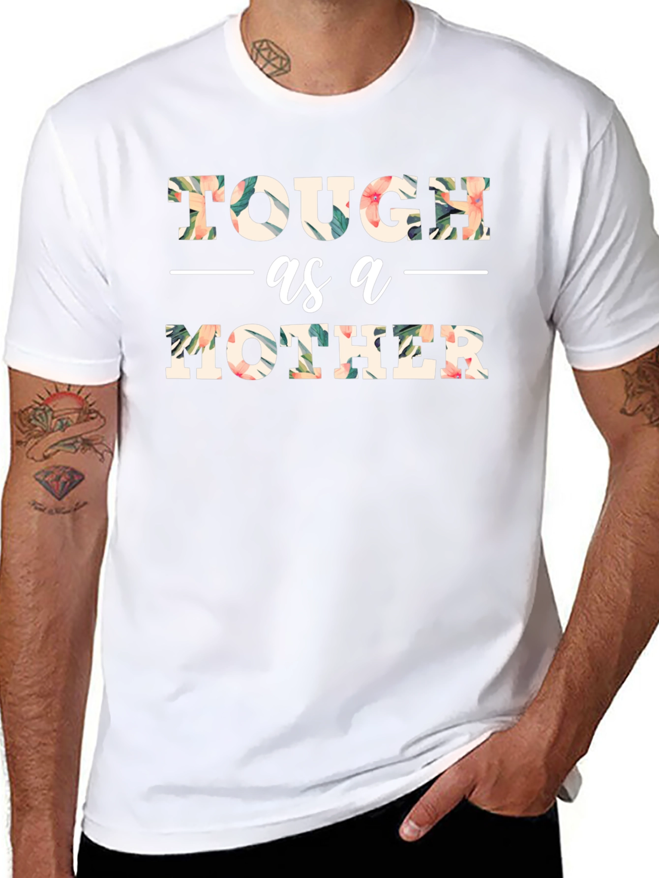 Tough as a Mother Floral Graphic T-Shirt