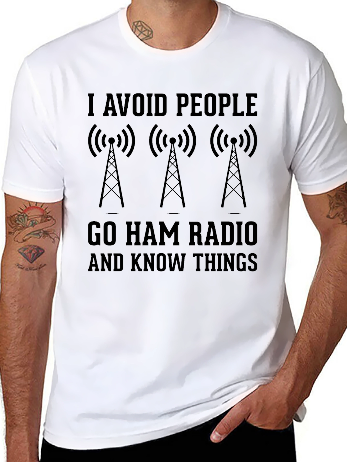 I Avoid People Ham Radio T-Shirt