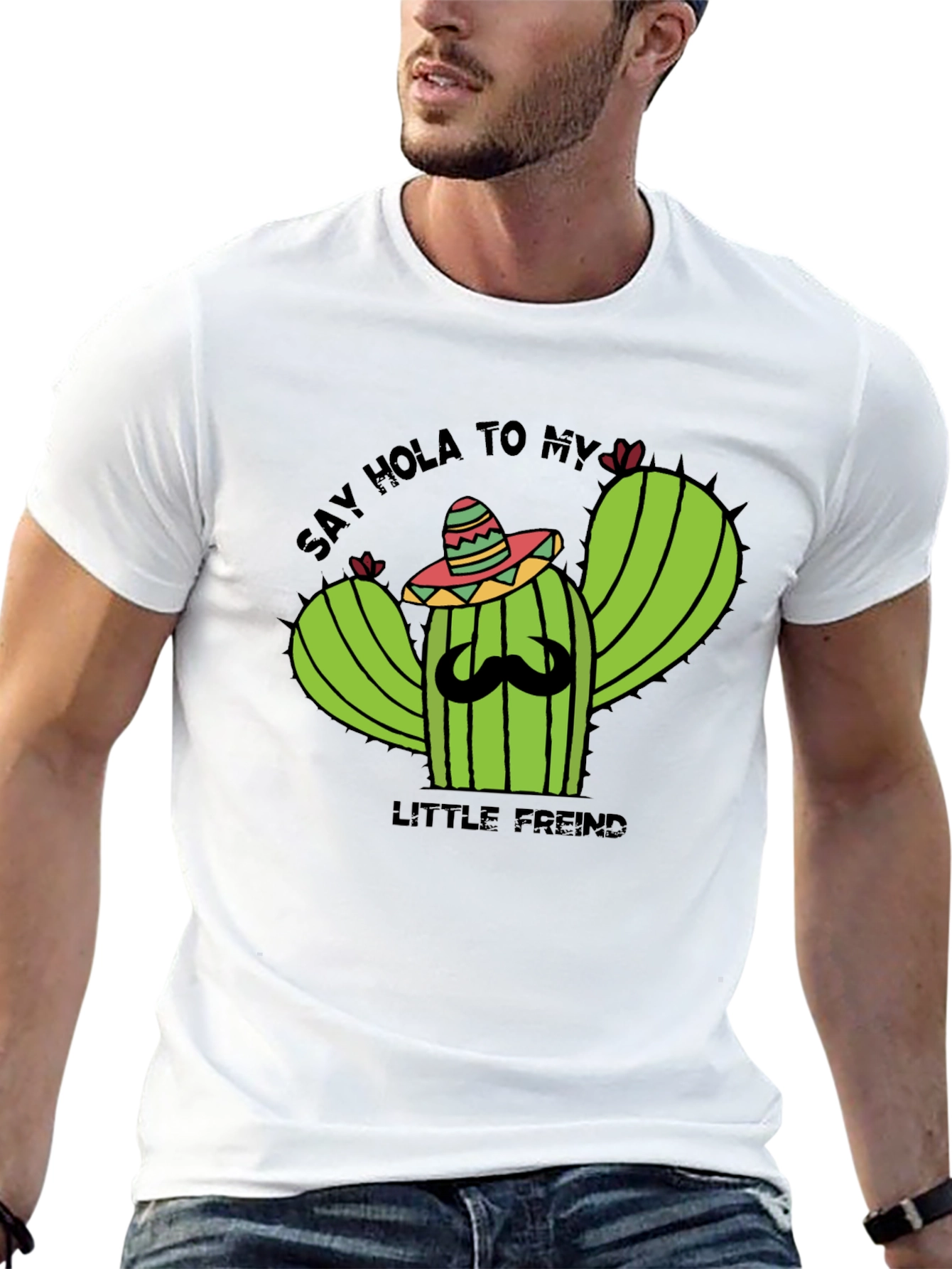 Hola Cactus T-Shirt - Funny Graphic Tee