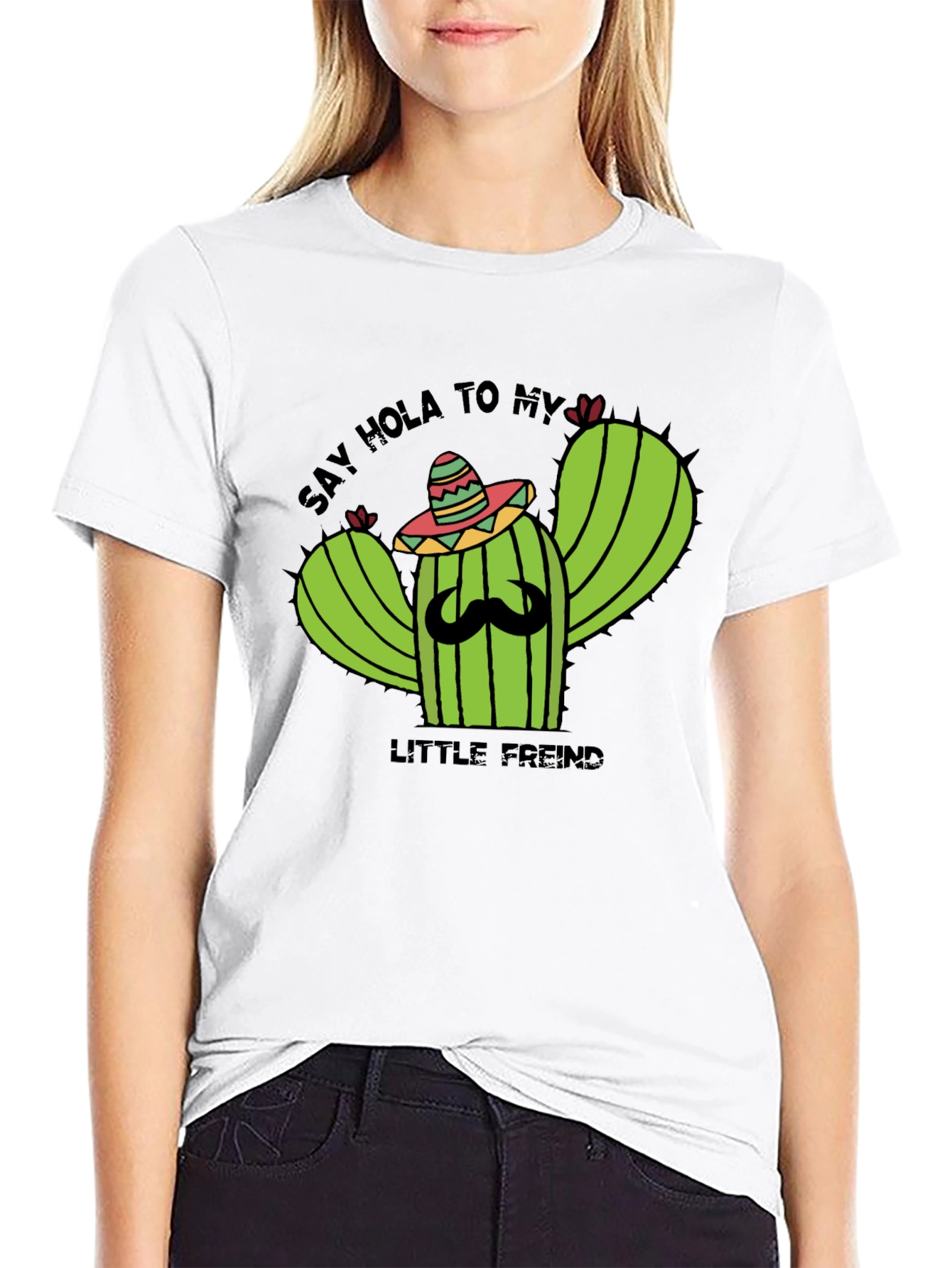 Hola Cactus T-Shirt - Funny Graphic Tee