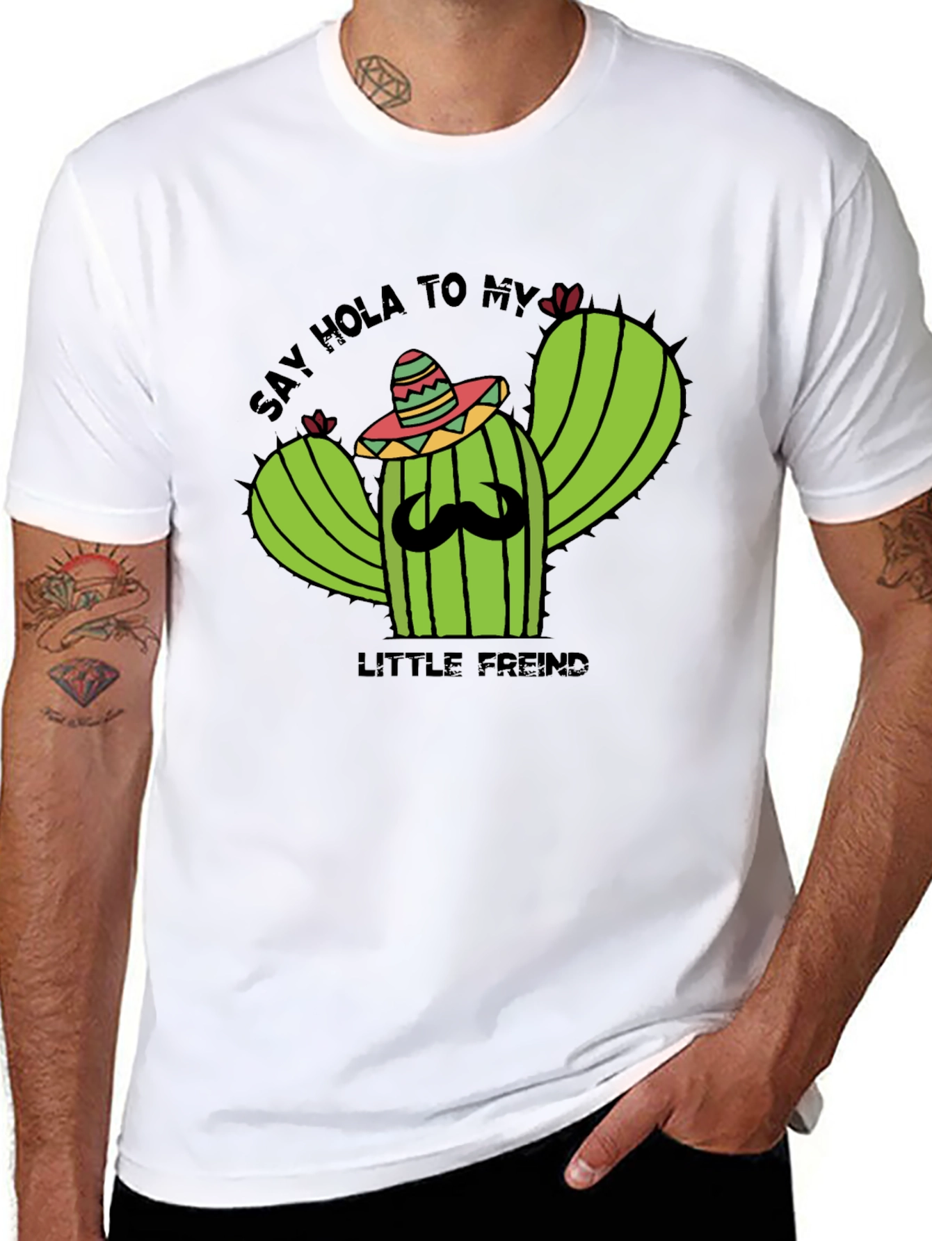 Hola Cactus T-Shirt - Funny Graphic Tee