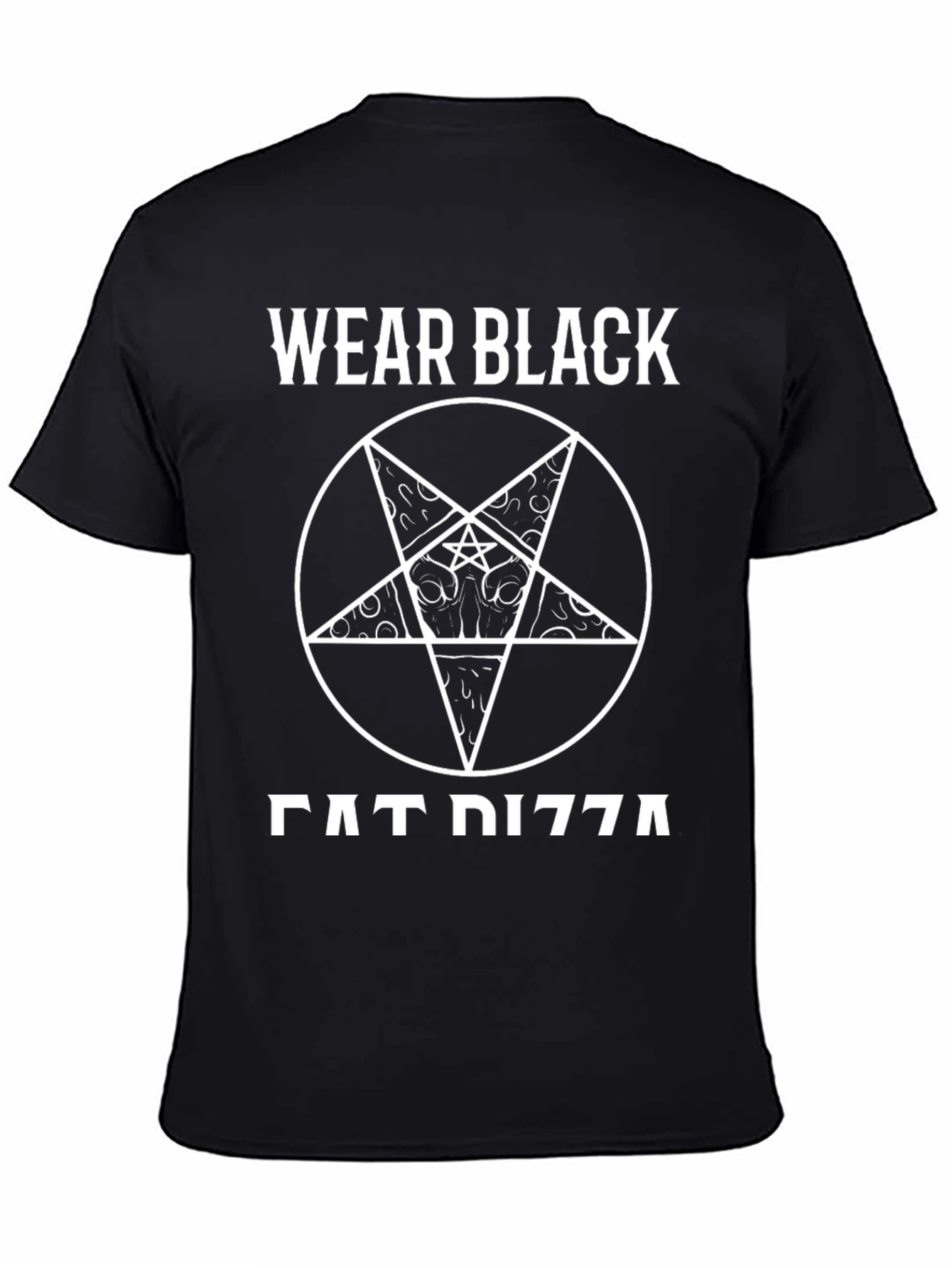 Wear Black Fat Pizza Graphic Tee
