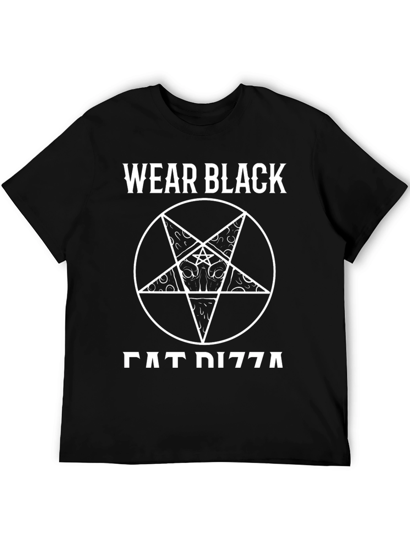 Wear Black Fat Pizza Graphic Tee