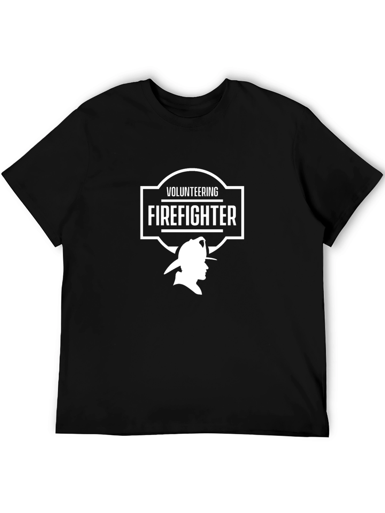Volunteering Firefighter Graphic Tee - Black