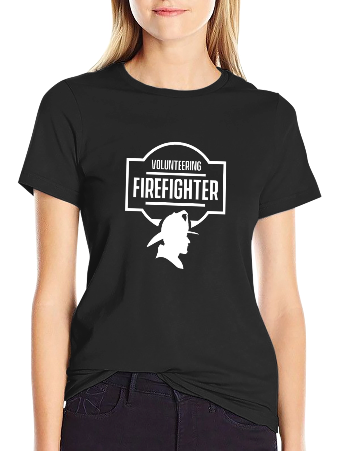Volunteering Firefighter Graphic Tee - Black
