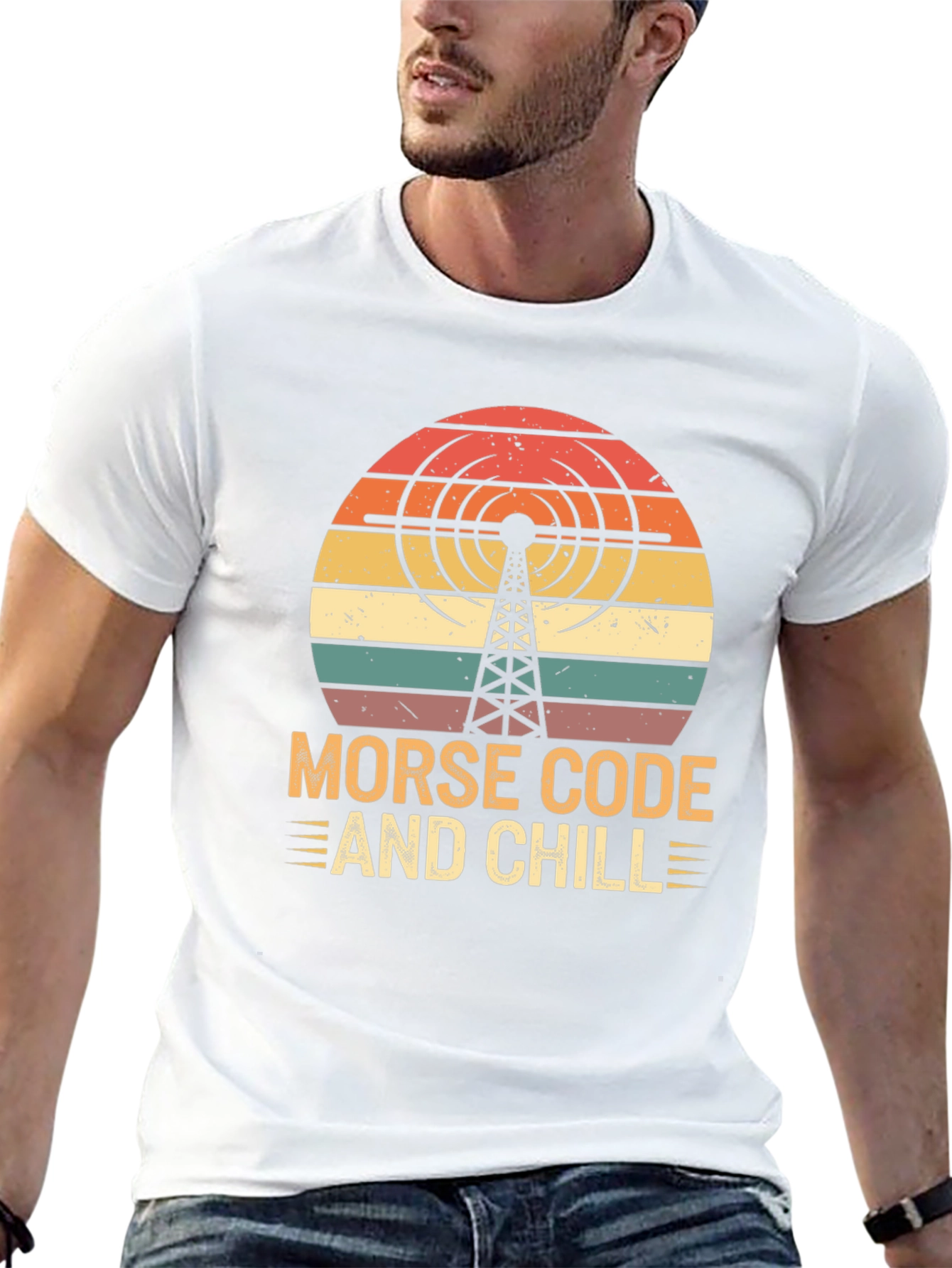 Morse Code and Chill Retro T-Shirt