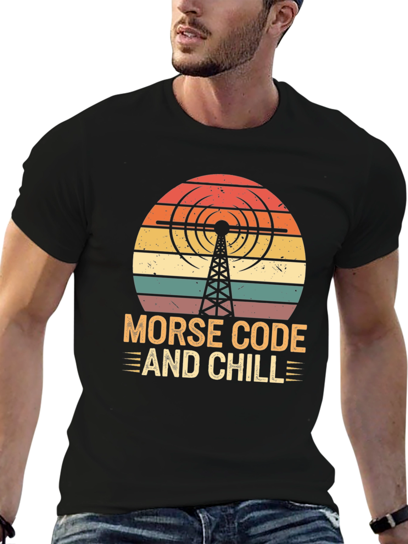 Morse Code and Chill Retro T-Shirt