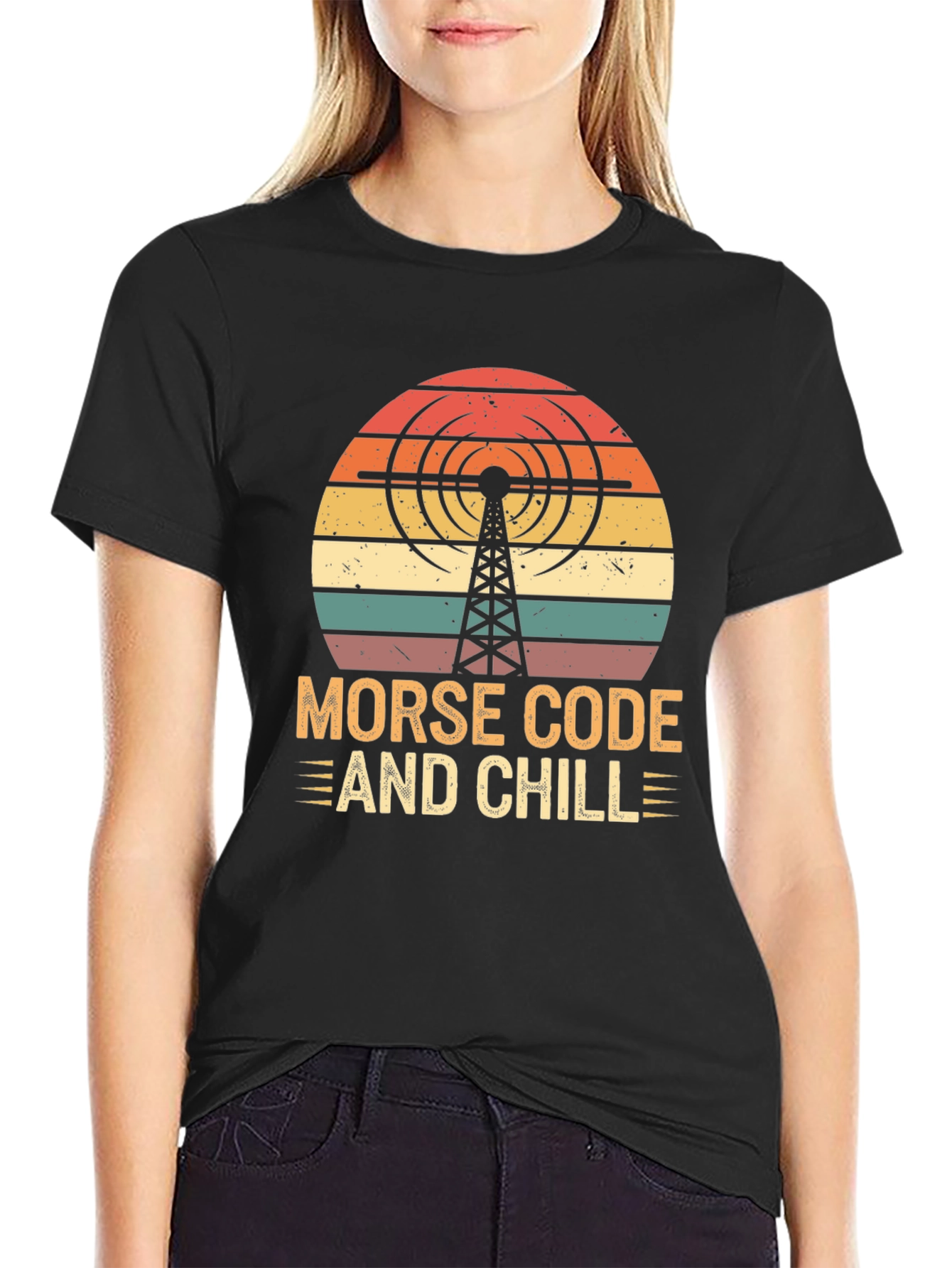 Morse Code and Chill Retro T-Shirt