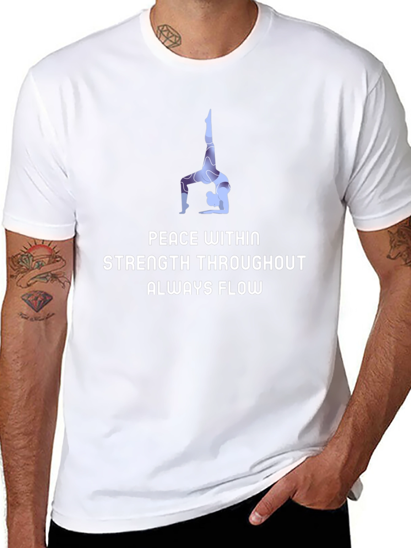 Yoga Peace & Strength Black Tee