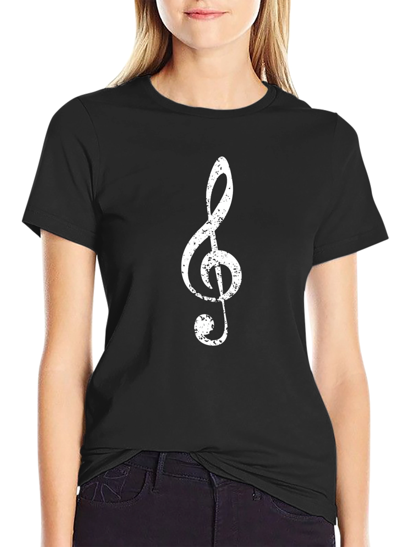 Treble Clef Graphic Tee - Black