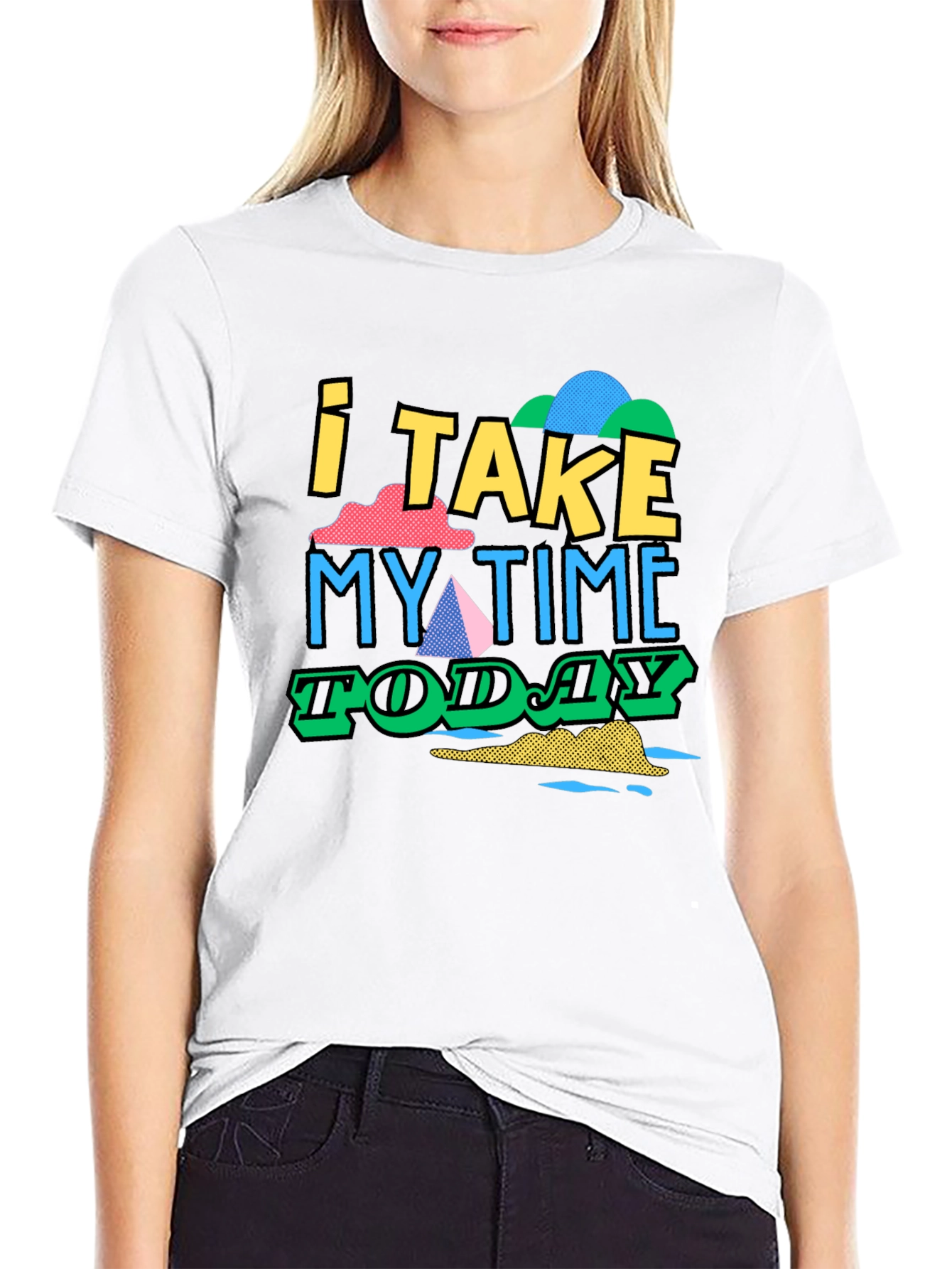 I Take My Time Today Graphic Tee - Black