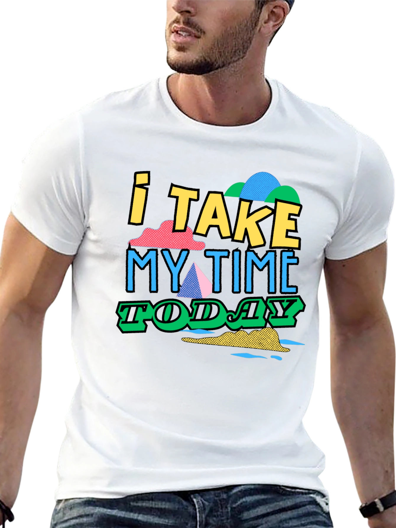 I Take My Time Today Graphic Tee - Black