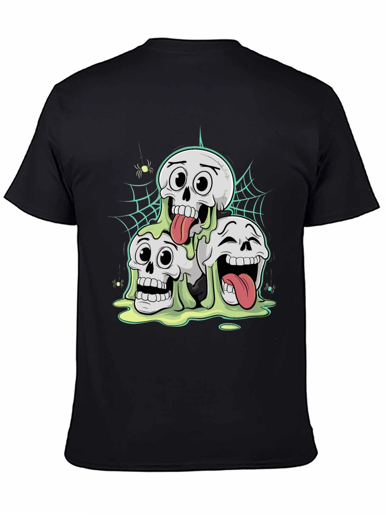 Skull Pile Graphic T-Shirt - Spooky Fun!