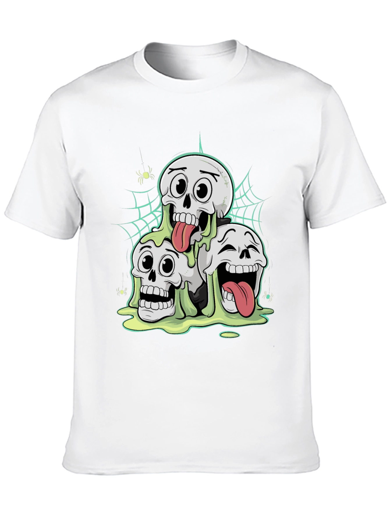 Skull Pile Graphic T-Shirt - Spooky Fun!