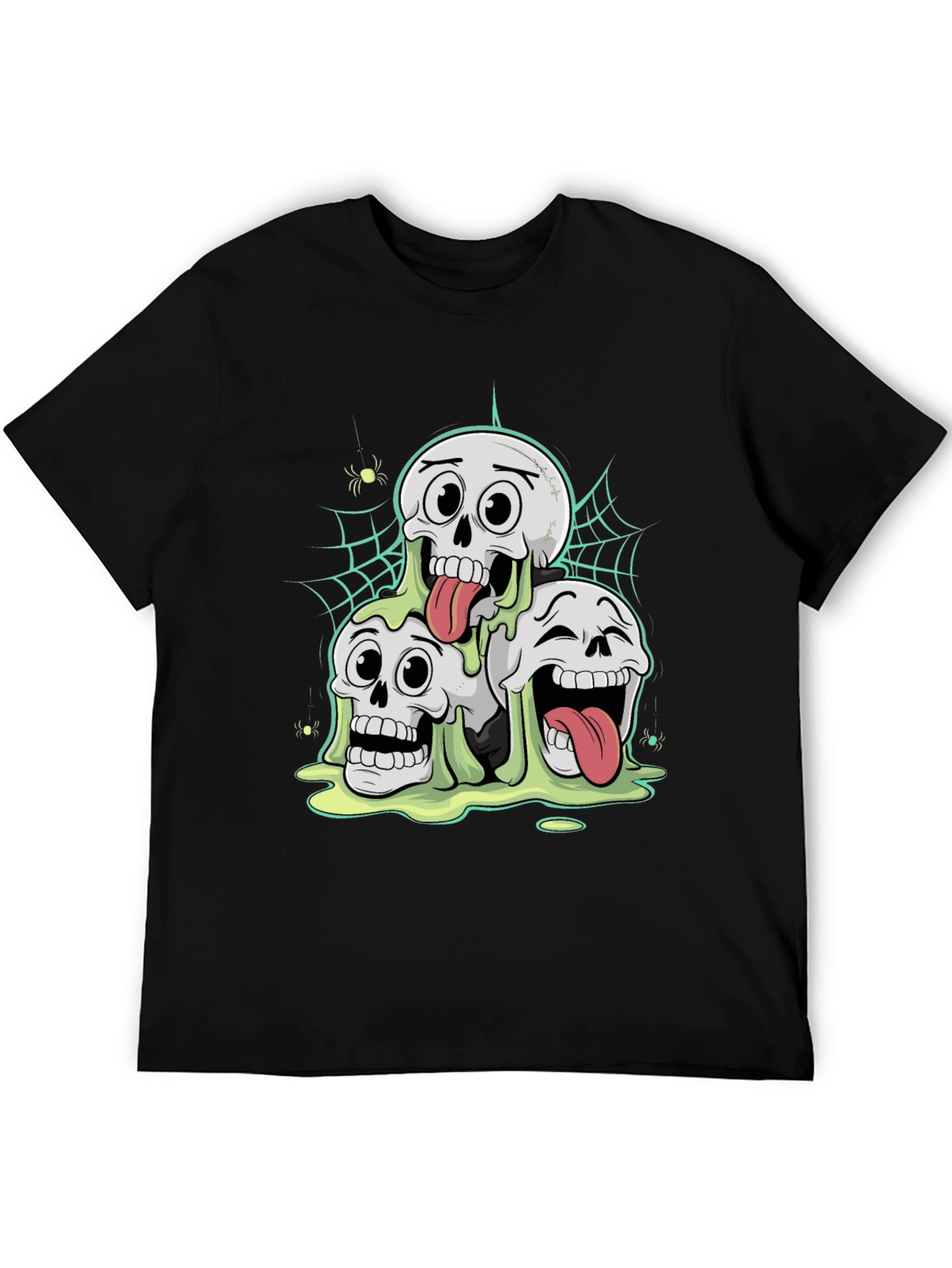 Skull Pile Graphic T-Shirt - Spooky Fun!