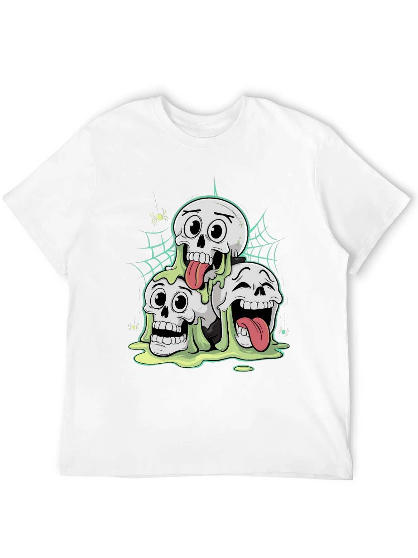 Skull Pile Graphic T-Shirt - Spooky Fun!