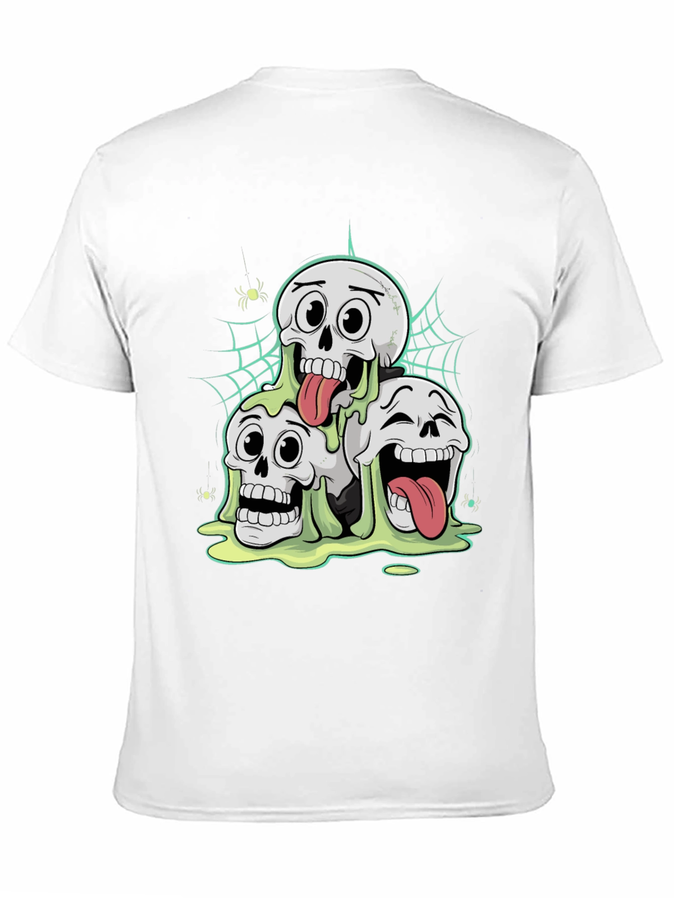 Skull Pile Graphic T-Shirt - Spooky Fun!