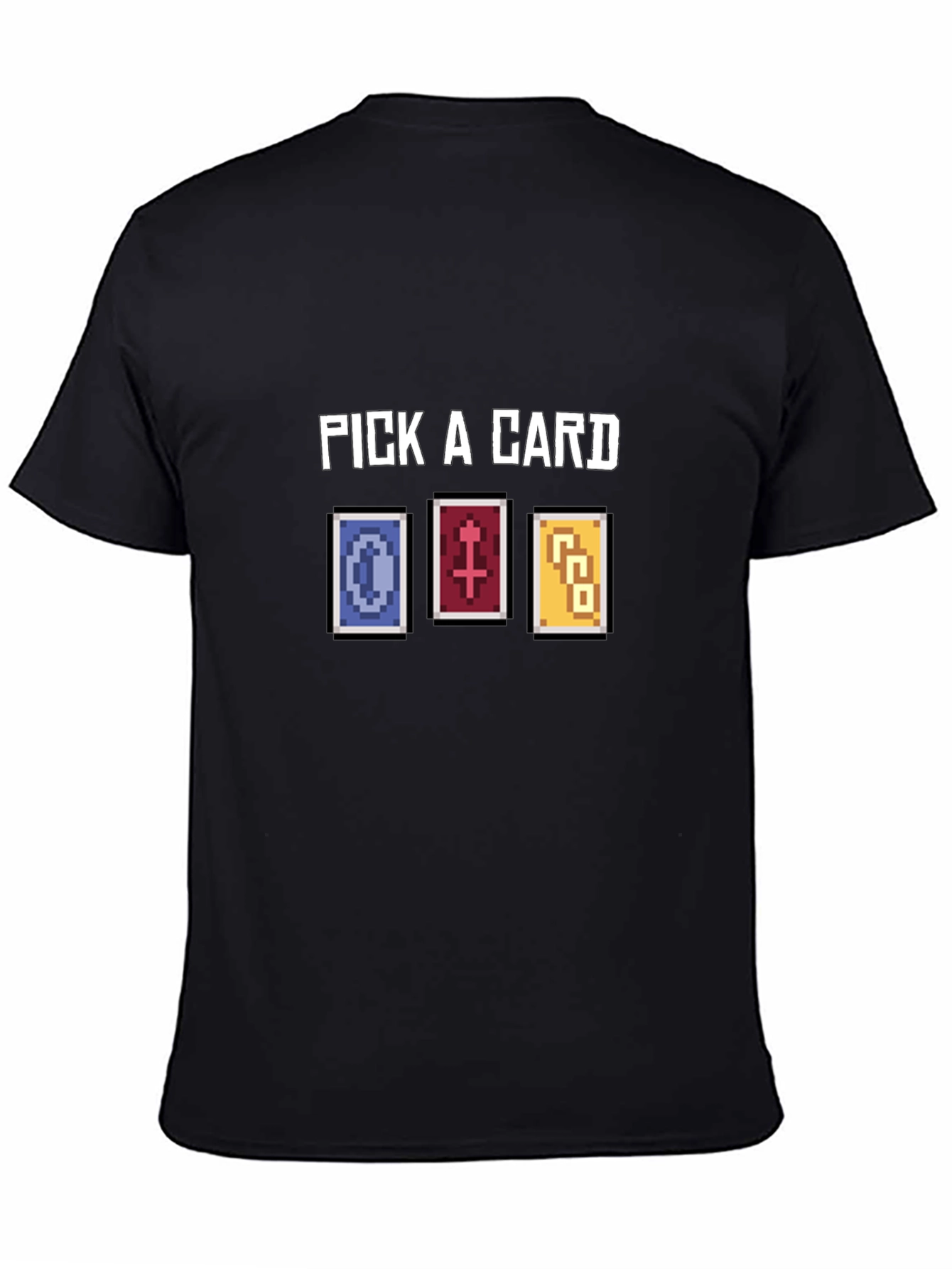 Pick A Card Graphic Tee - Black Cotton T-Shirt