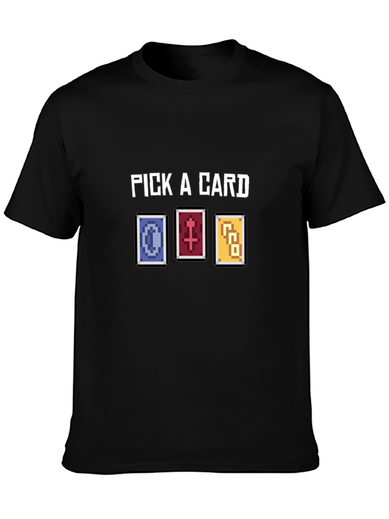 Pick A Card Graphic Tee - Black Cotton T-Shirt