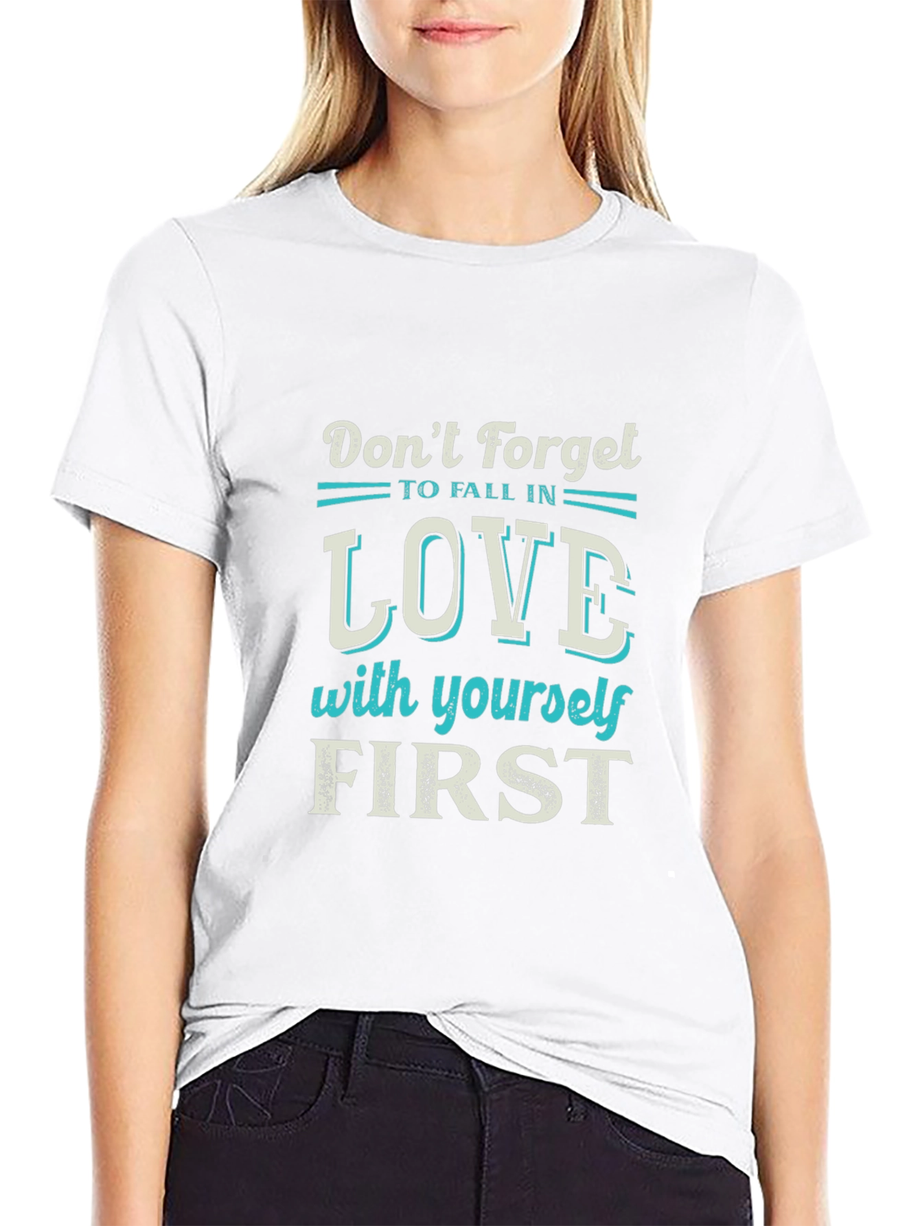 Love Yourself First Graphic Tee - Black