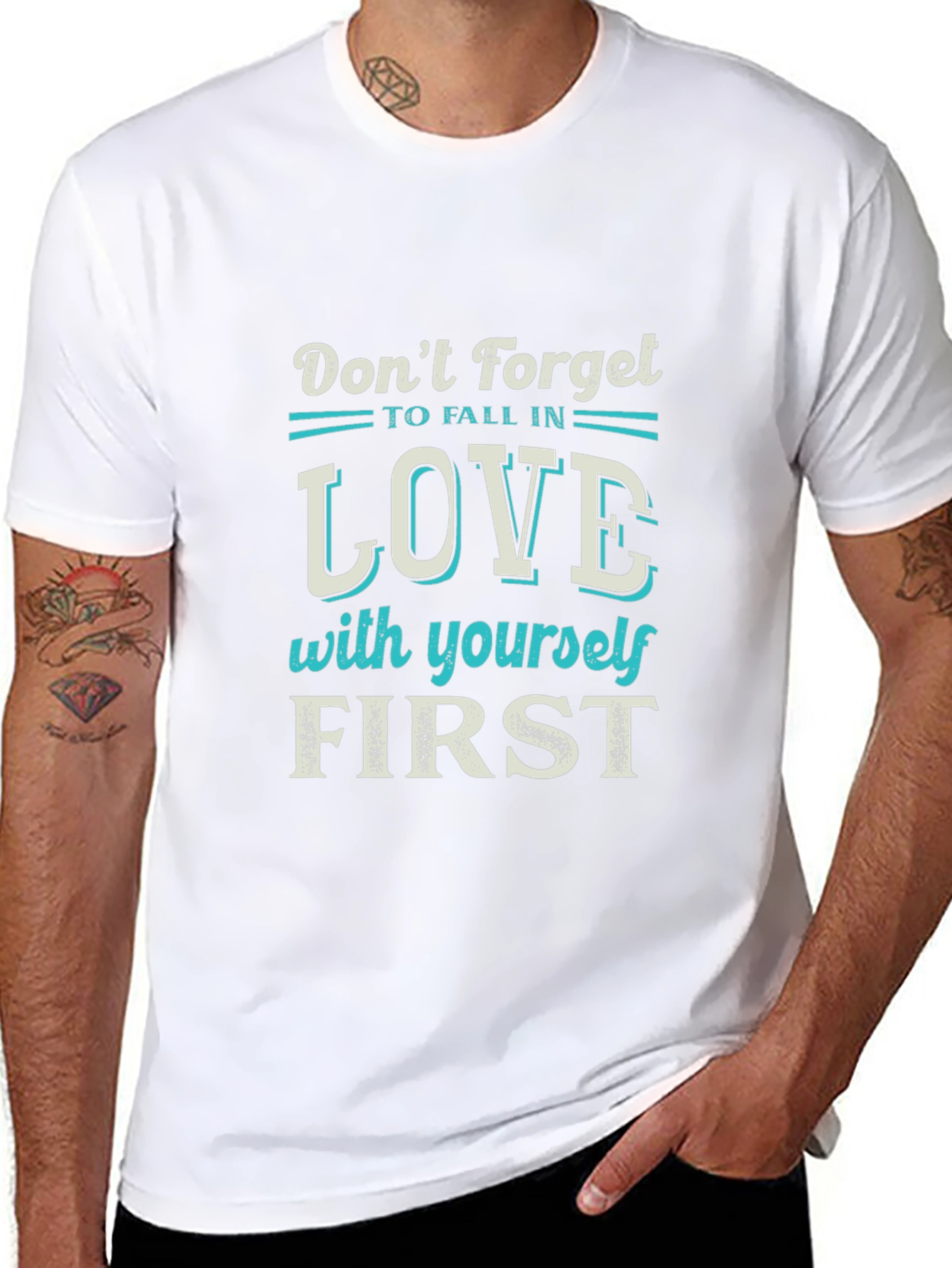 Love Yourself First Graphic Tee - Black