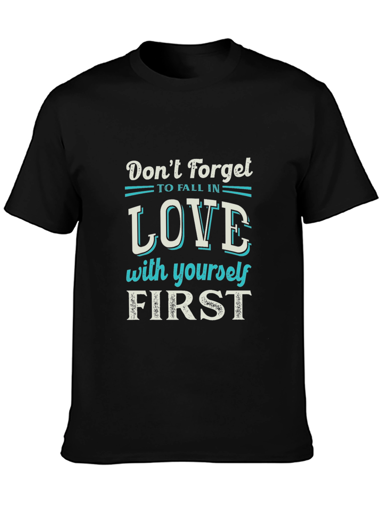 Love Yourself First Graphic Tee - Black