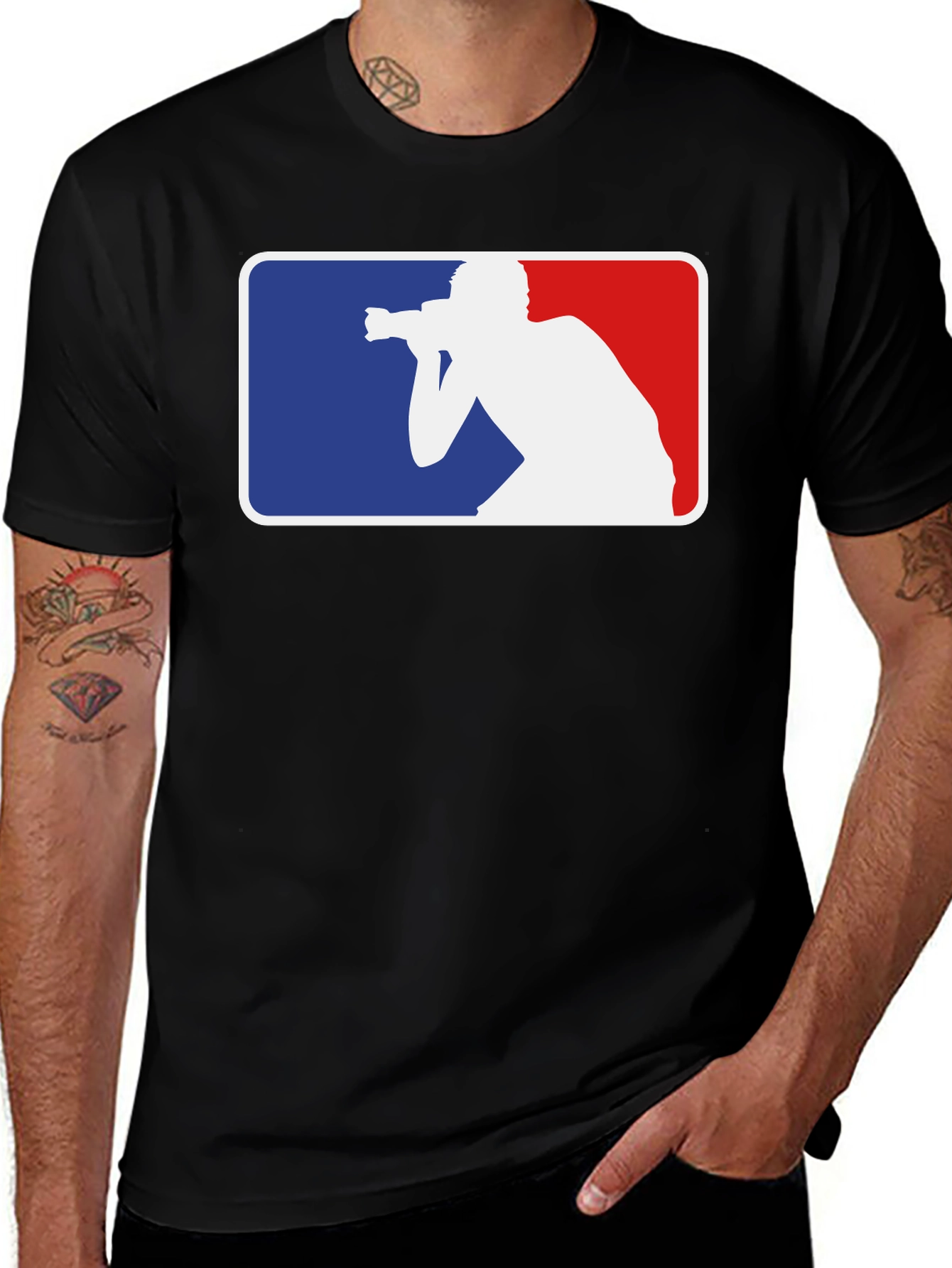 Photographer Graphic T-Shirt - Black Cotton Tee