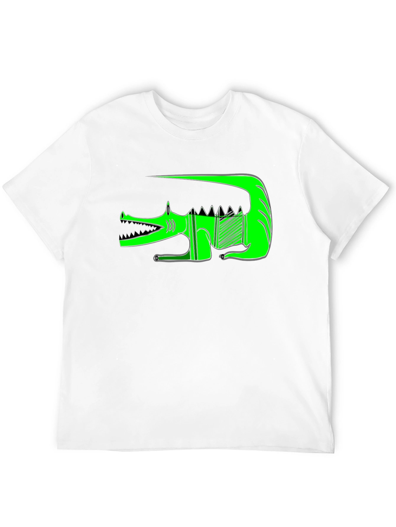 Graphic Print T-Shirt - Green Crocodile