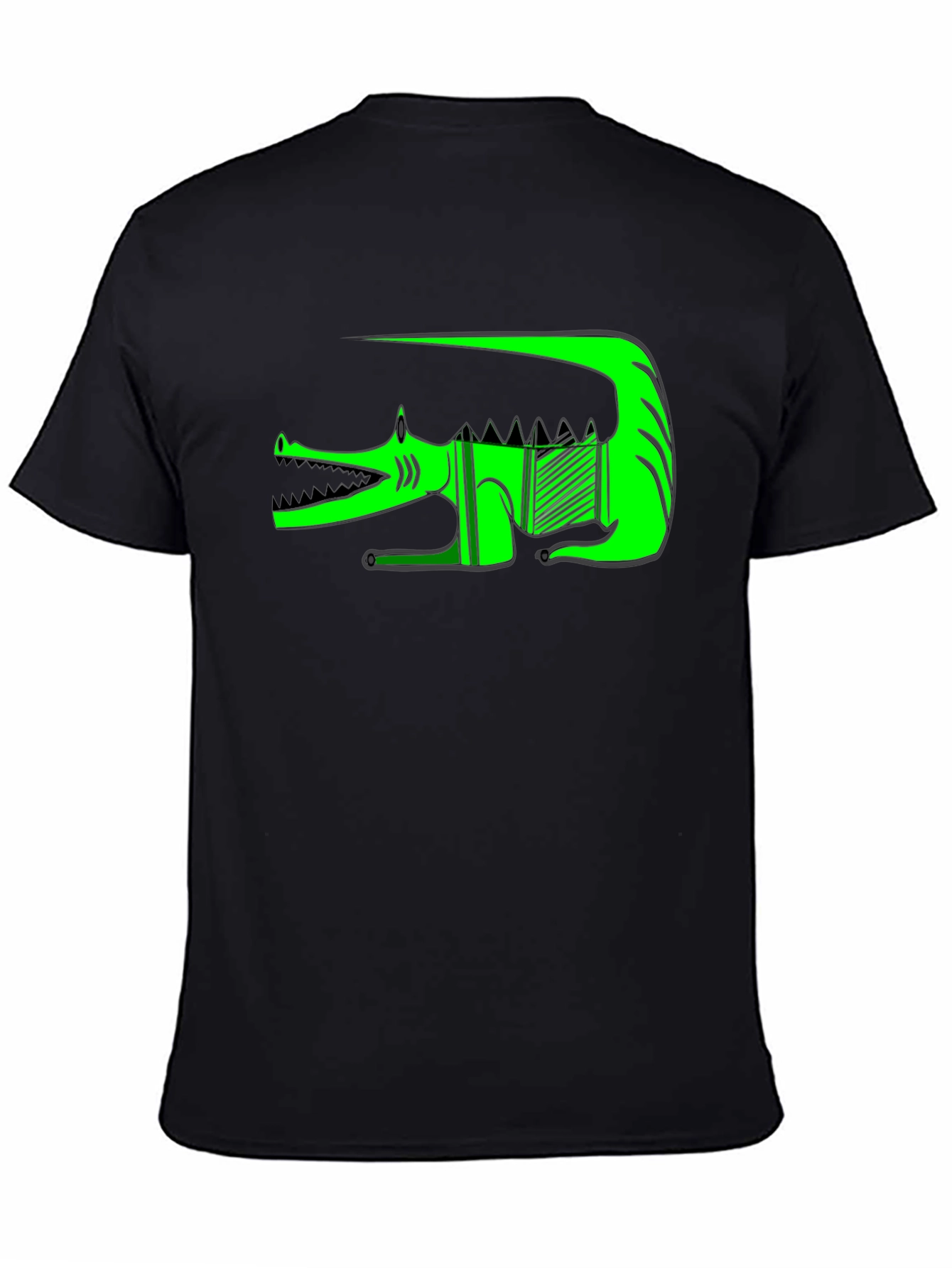 Graphic Print T-Shirt - Green Crocodile