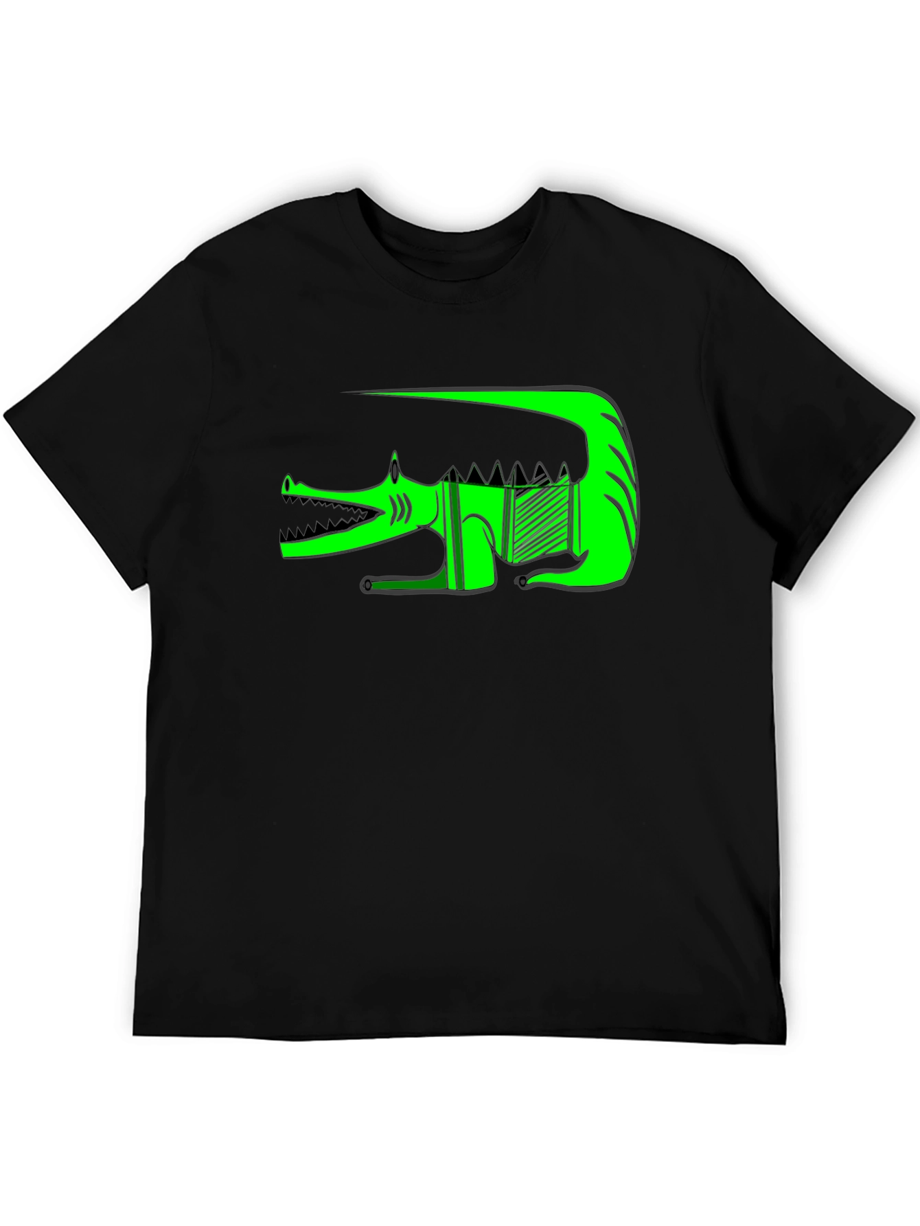 Graphic Print T-Shirt - Green Crocodile