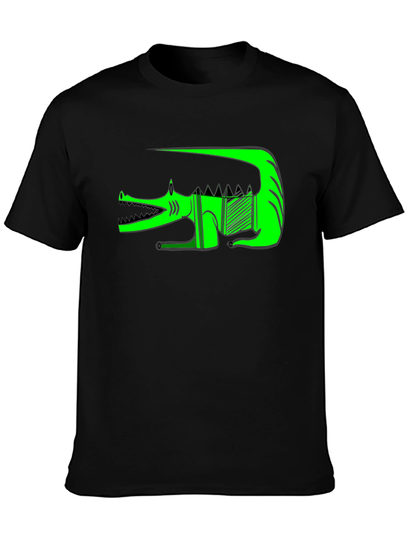 Graphic Print T-Shirt - Green Crocodile