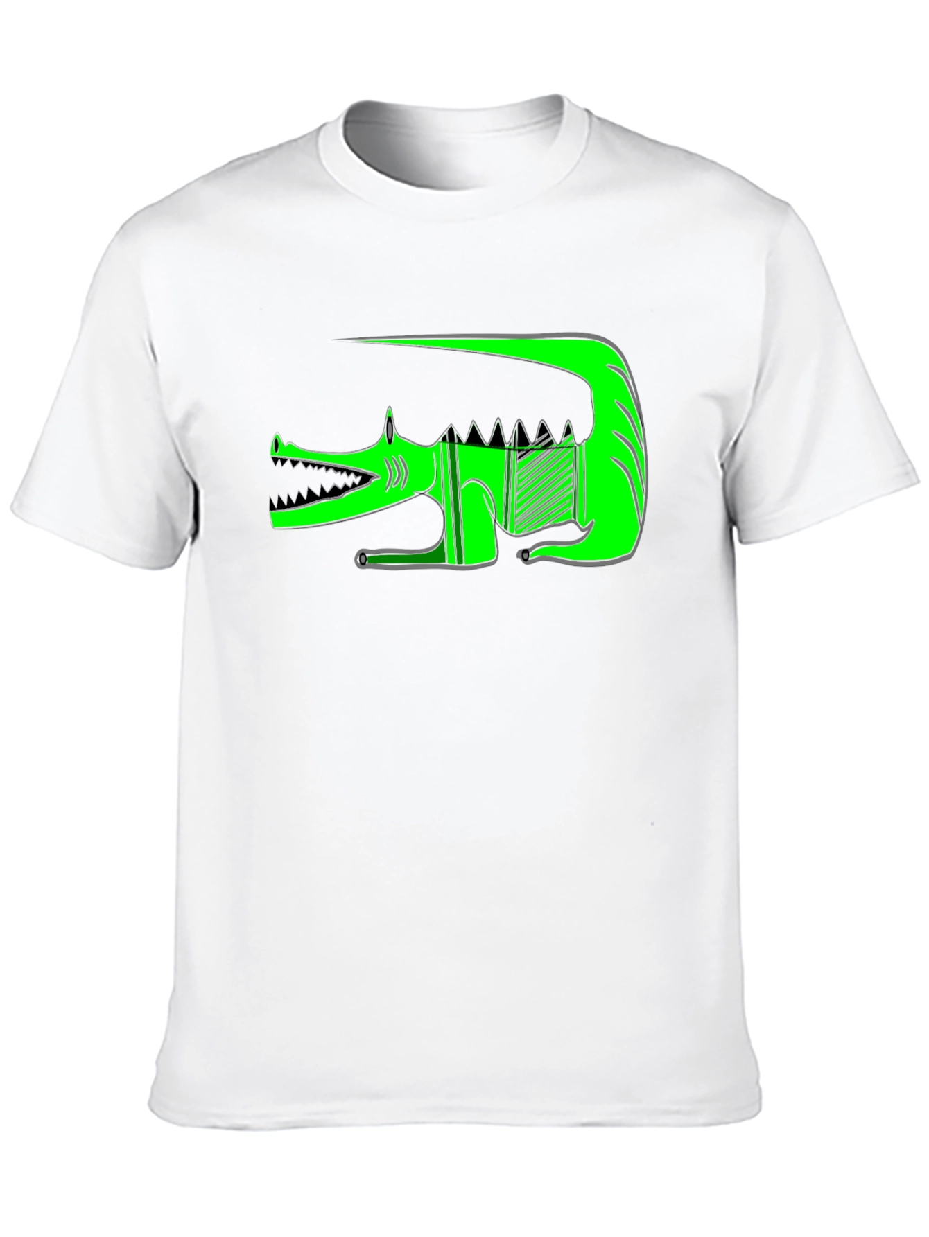 Graphic Print T-Shirt - Green Crocodile