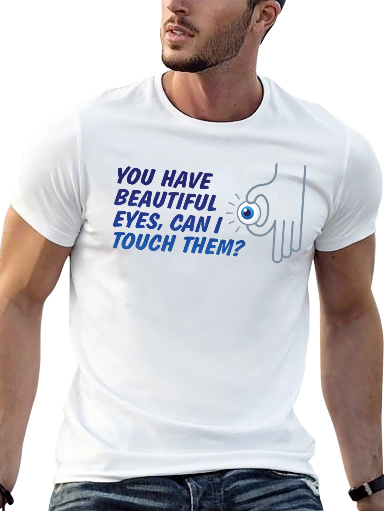 Funny Eye Touch Graphic T-Shirt