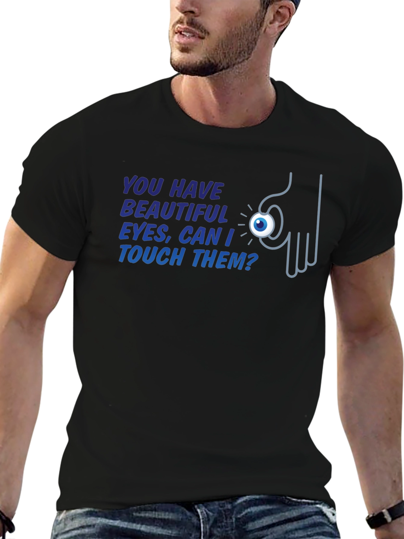 Funny Eye Touch Graphic T-Shirt