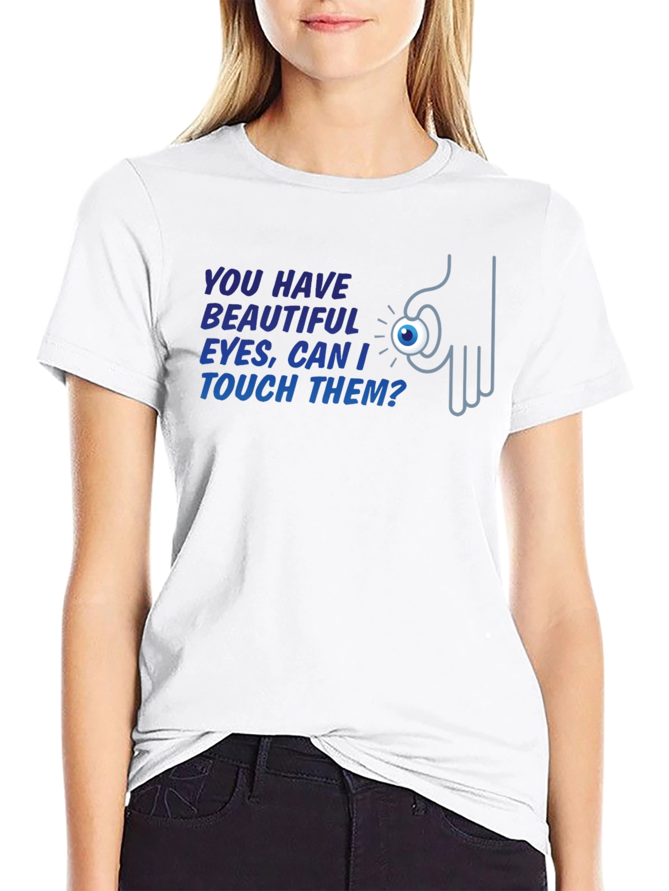 Funny Eye Touch Graphic T-Shirt