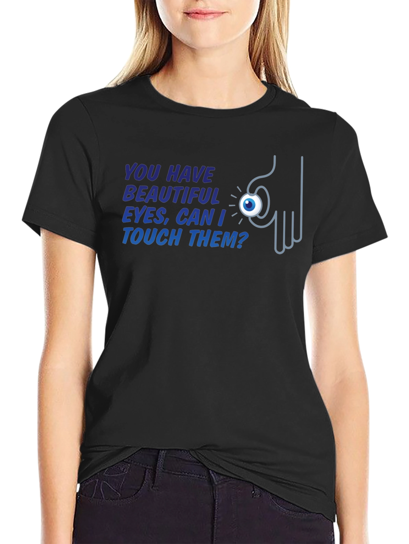 Funny Eye Touch Graphic T-Shirt