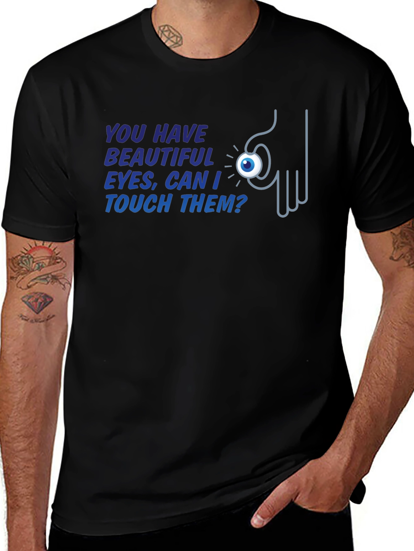 Funny Eye Touch Graphic T-Shirt