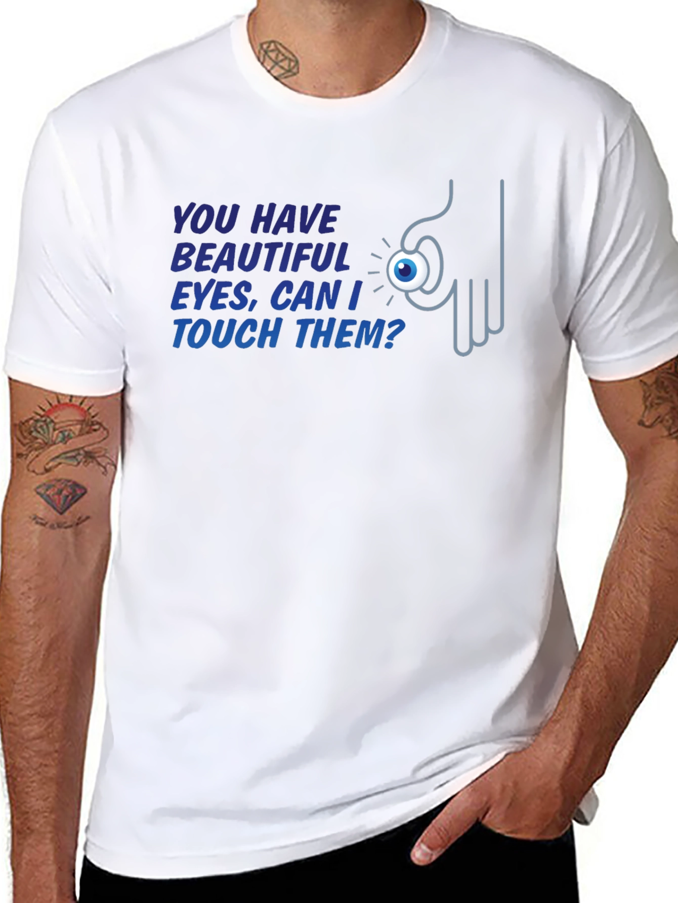 Funny Eye Touch Graphic T-Shirt