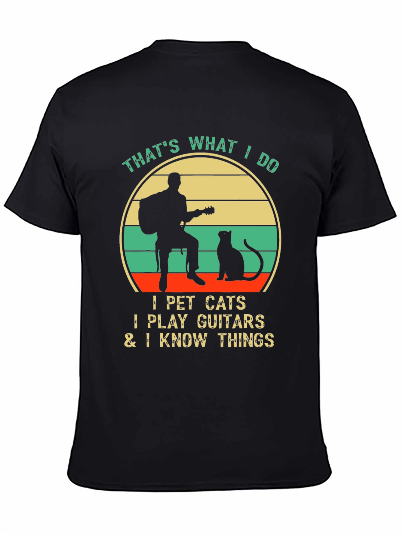 Thats What I Do: Cat Guitar & Knowledge T-Shirt