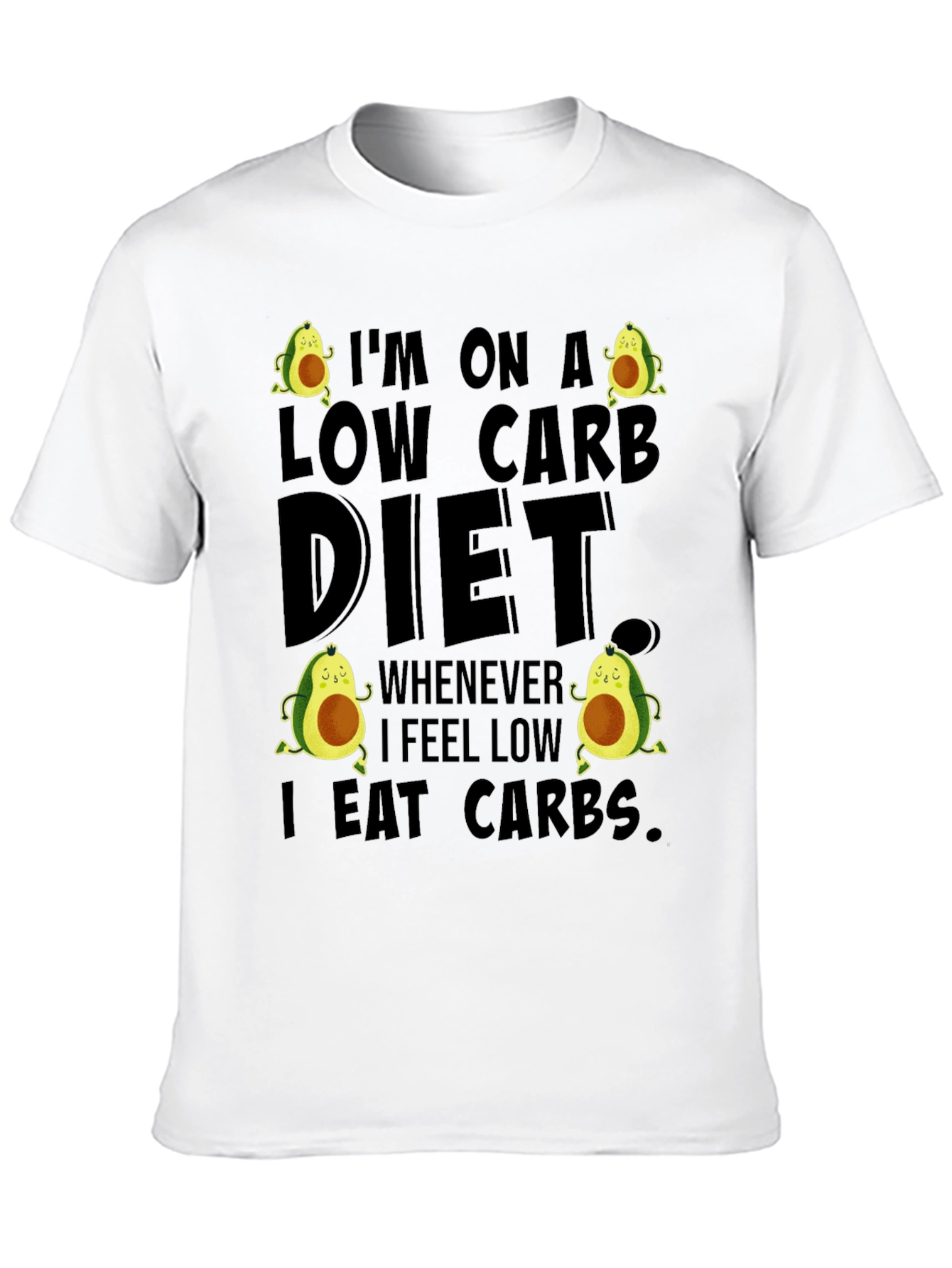 Low Carb Diet Avocado Graphic T-Shirt