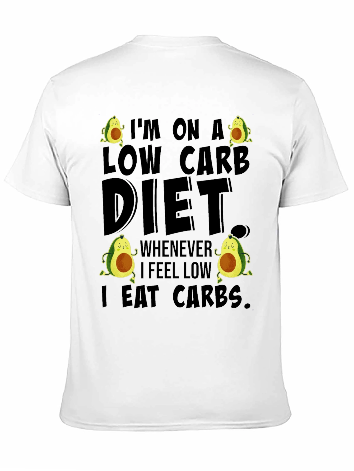 Low Carb Diet Avocado Graphic T-Shirt