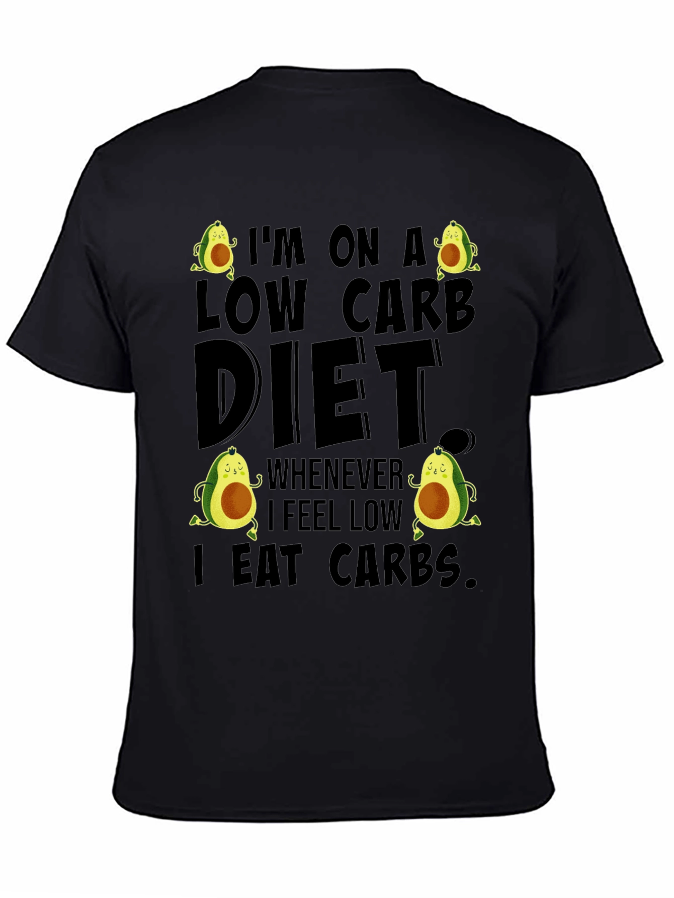Low Carb Diet Avocado Graphic T-Shirt