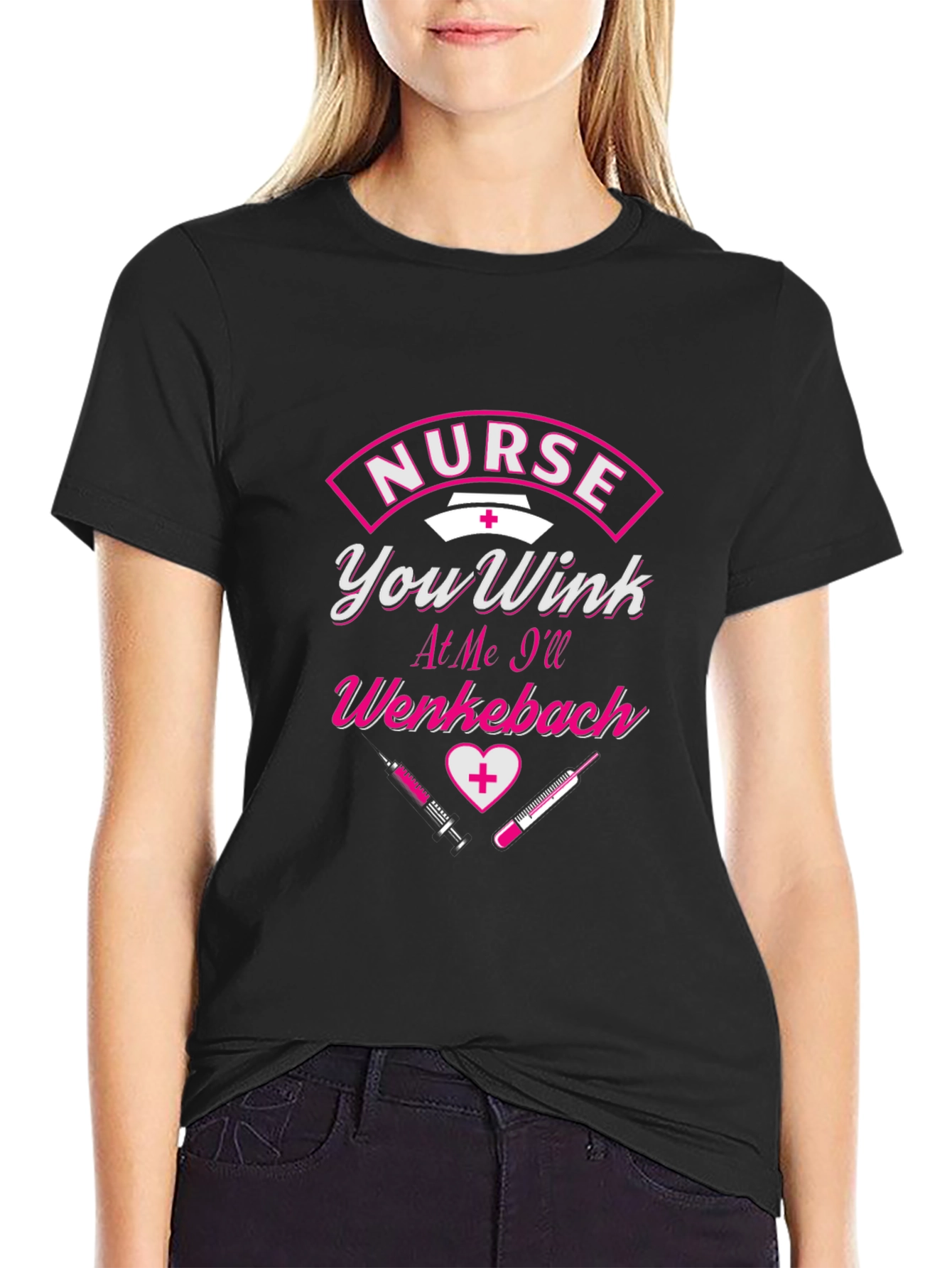 Nurse Wenkebach Black Graphic Tee