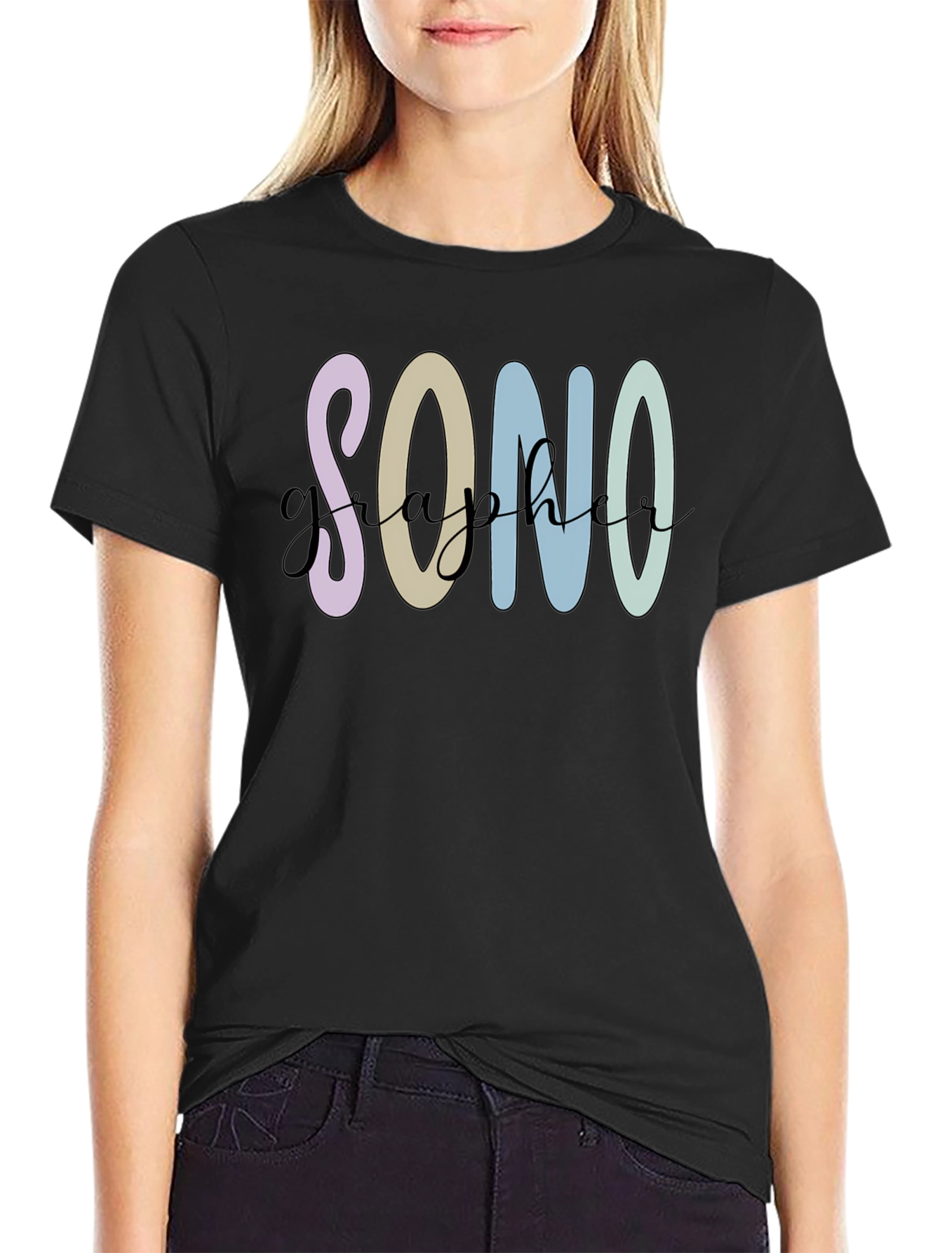 Sonographer T-Shirt - Pastel Graphic Tee