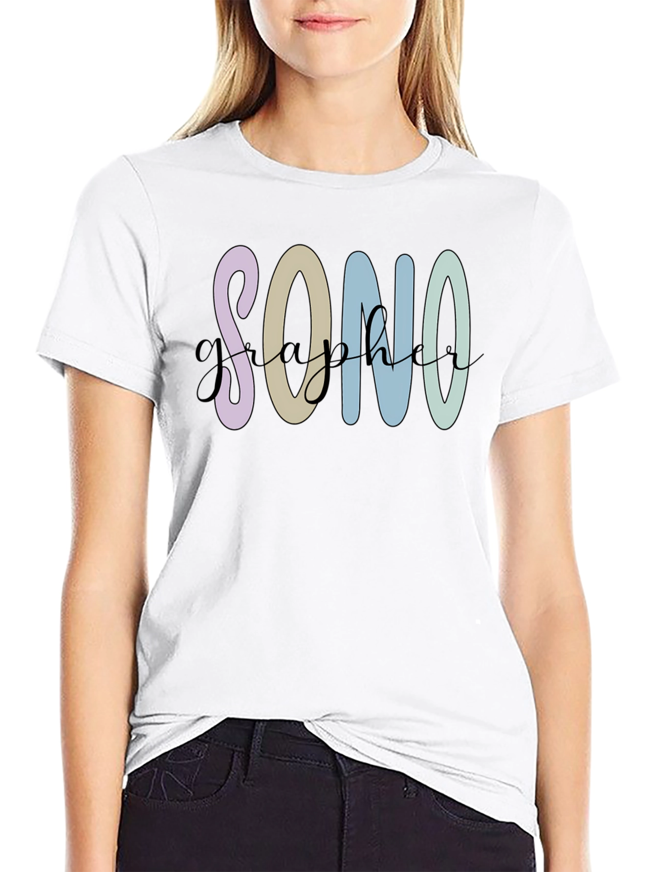 Sonographer T-Shirt - Pastel Graphic Tee