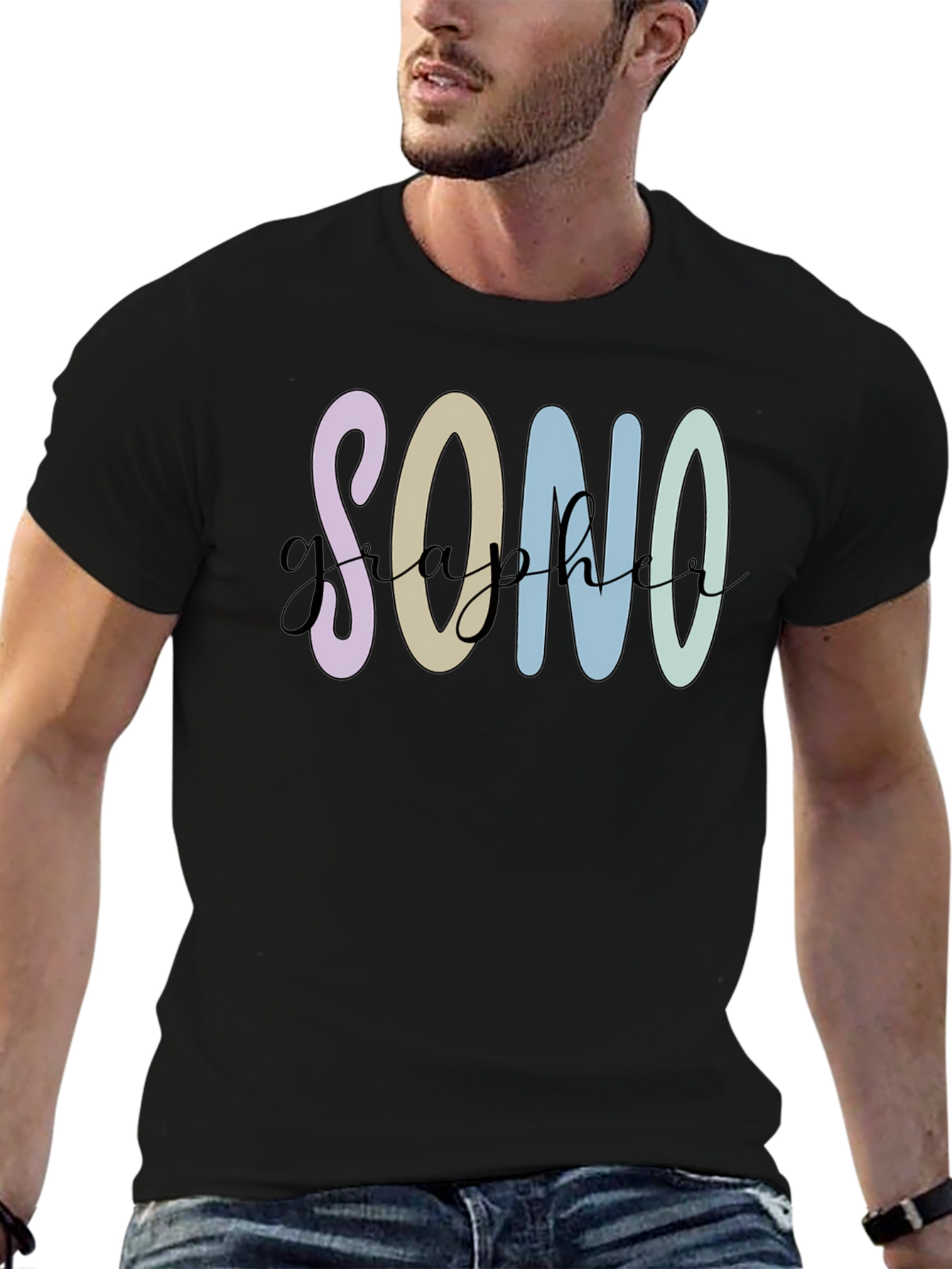 Sonographer T-Shirt - Pastel Graphic Tee