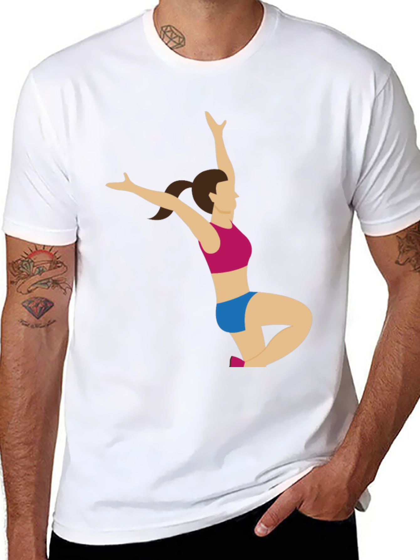 Yoga Pose Graphic Tee - Black T-Shirt