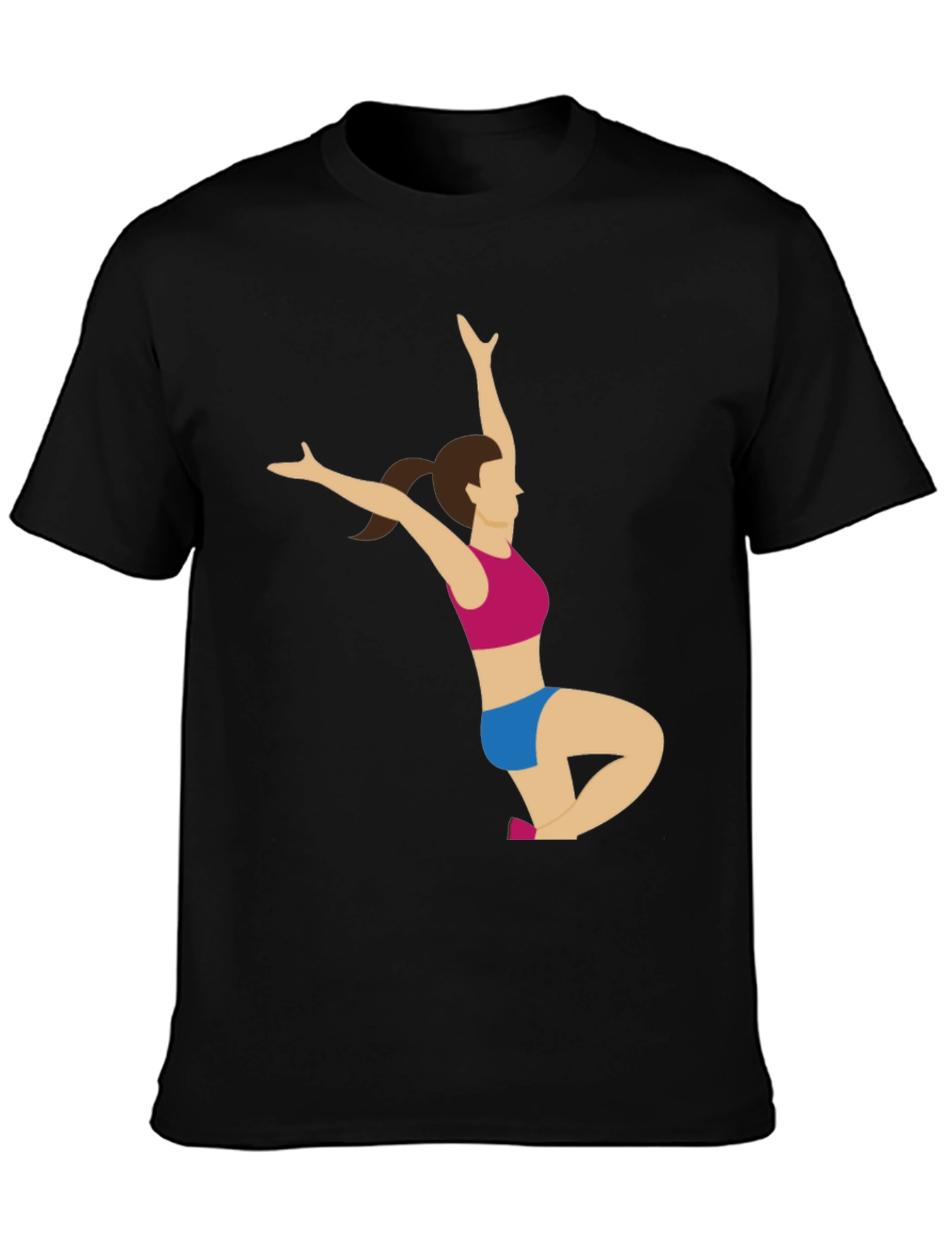 Yoga Pose Graphic Tee - Black T-Shirt